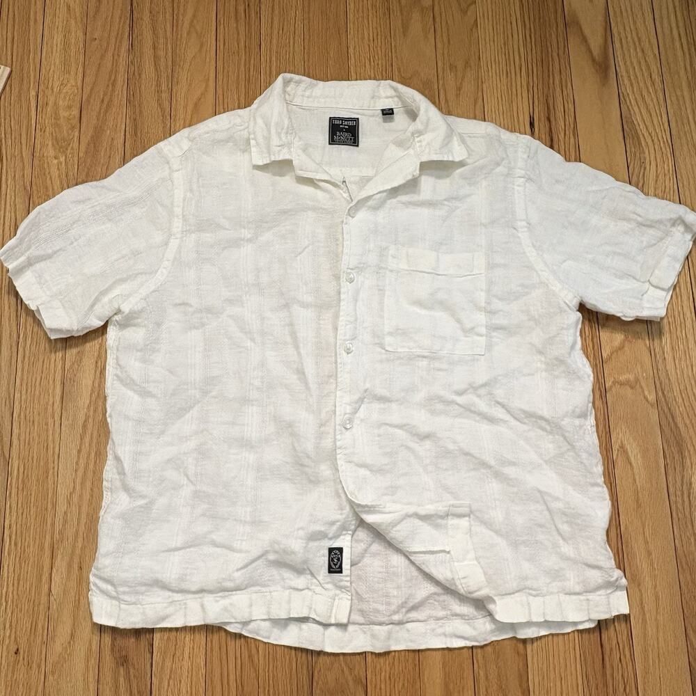 Todd Snyder Shirt Baird McNutt Irish Linen Men’s Size Medium M Camp Collar